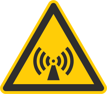 Warnung vor nicht ionisierender Strahlung (Warnzeichen W005)