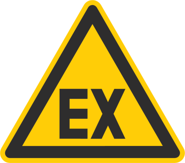 Warnung vor explosionsfähiger Atmosphäre (Warnzeichen D-W021)