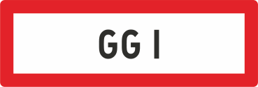 Feuerwehrschild "GG I" (Feuerwehr Gefahrengruppe I)