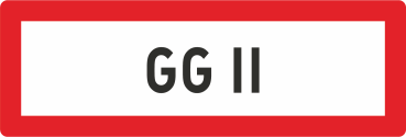Feuerwehrschild "GG II" (Feuerwehr Gefahrengruppe II)