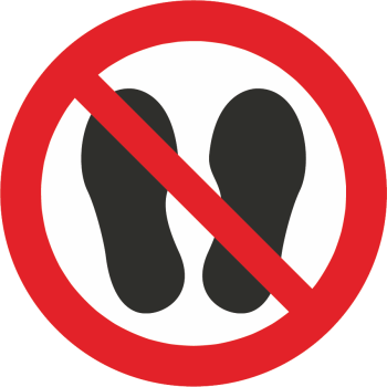 Betreten der Fläche verboten (Verbotszeichen P024)