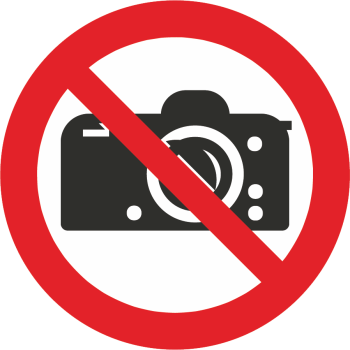 Fotografieren verboten (Verbotszeichen P029)