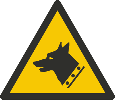 Warnung vor Wachhund (Warnzeichen W013)