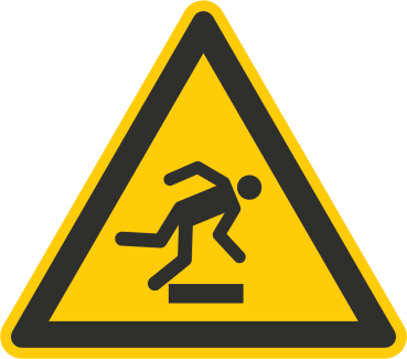 Warnung vor Hindernissen am Boden (Warnzeichen W007)