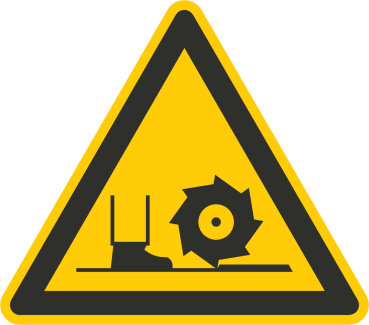 Warnung vor Fräswelle (Warnzeichen D-W022)