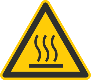 Warnung vor heißer Oberfläche (Warnzeichen W017)