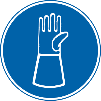 Handschutz mit Pulsschutz benutzen (Gebotszeichen Praxisbewährt)