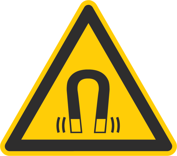 Warnung vor magnetischem Feld (Warnzeichen W006)