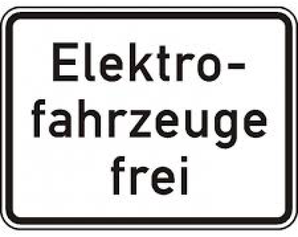 Verkehrszeichen Nr. 1026-61: Elektrofahrzeuge frei