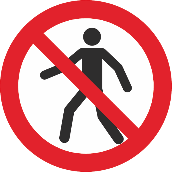Für Fußgänger verboten (Verbotszeichen P004)