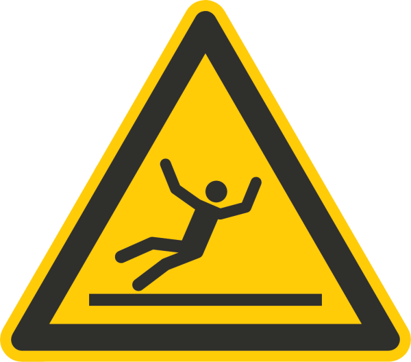 Warnung vor Rutschgefahr (Warnzeichen W011)
