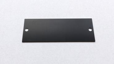 Typenschild für Laserbeschriftung, Eloxalunterdruck vollflächig schwarz, 110x40mm