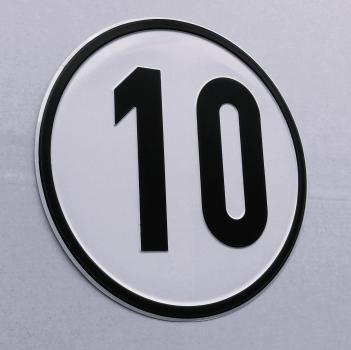 Geschwindigkeitsschild Alu 10 km/h Ansicht 2