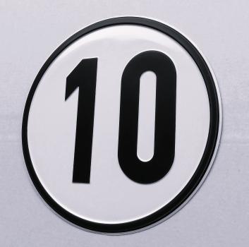 Geschwindigkeitsschild Alu 10 km/h Ansicht 3
