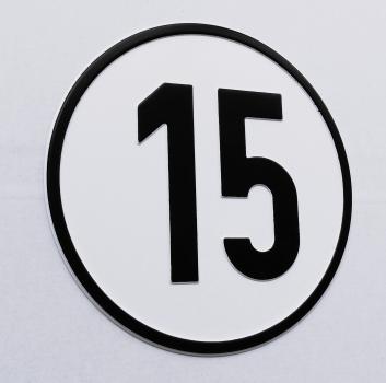 Geschwindigkeitsschild Alu 15 km/h Ansicht 2