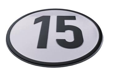 Geschwindigkeitsschild Alu 15 km/h Ansicht 4