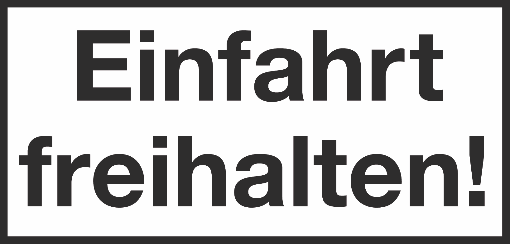 Cartello Einfahrt Freihalten (Blu) - 30x20 Cm, Plastica Resistente Per Esterno, Divieto Di Sosta