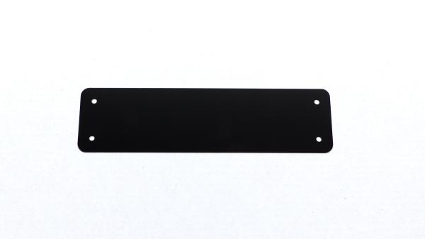 Typenschild für Laserbeschriftung, Eloxalunterdruck vollflächig schwarz