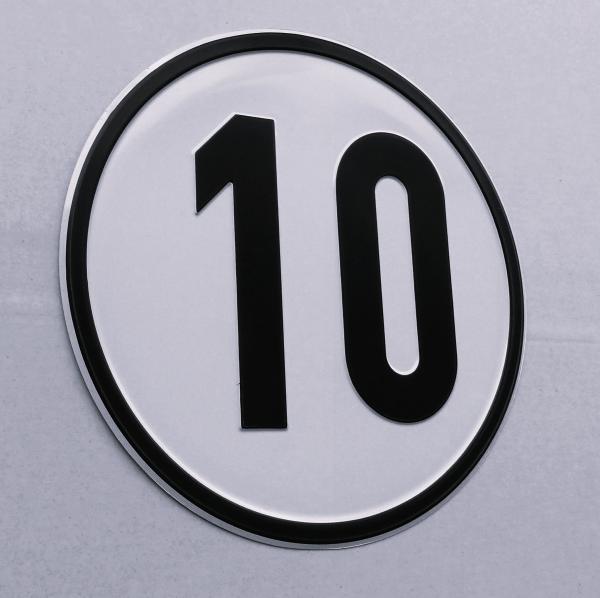 Geschwindigkeitsschild Alu 10 km/h Ansicht 2