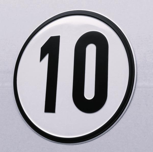 Geschwindigkeitsschild Alu 10 km/h Ansicht 3