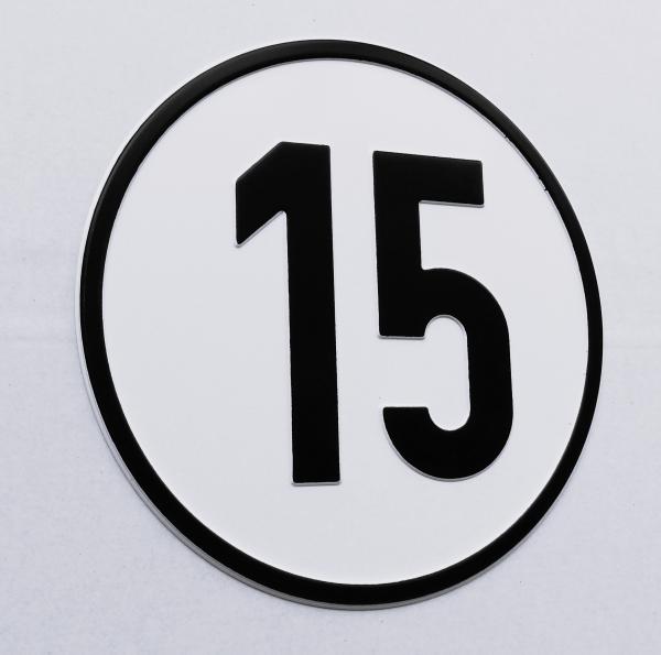 Geschwindigkeitsschild Alu 15 km/h Ansicht 2