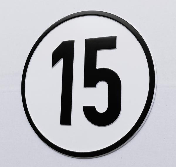 Geschwindigkeitsschild Alu 15 km/h Ansicht 3